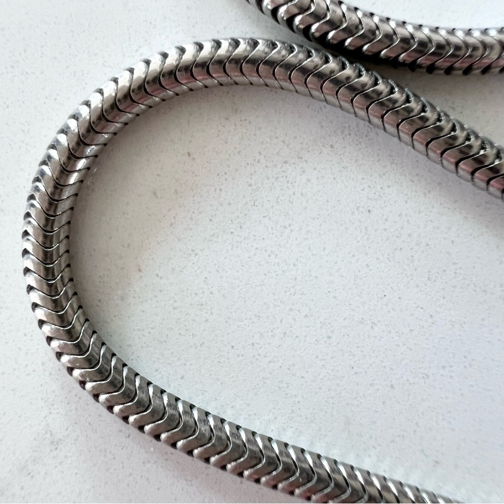 ⭐️ Vintage Silver Tone Snake Chain Necklace